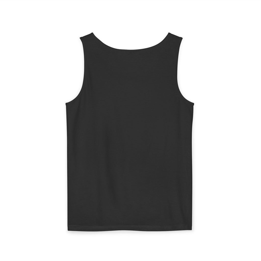 Past Curfew Comfort Colors Graphic Tank Top — Retro College Party Vibe