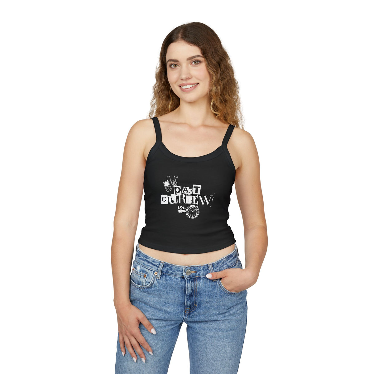Past Curfew Spaghetti Strap Tank Top