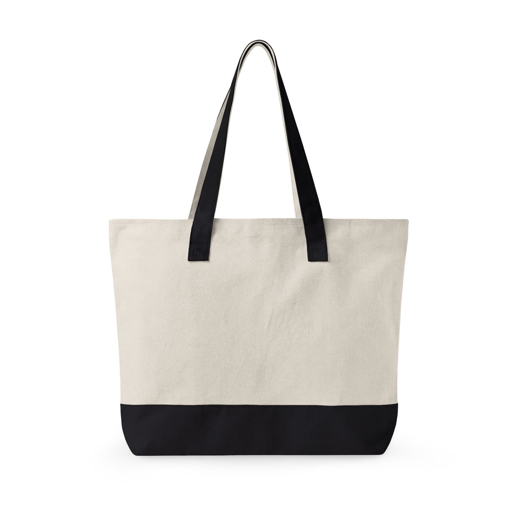 Canvas Tote Bag – Retro Skateboard Graphic Zippered Tote