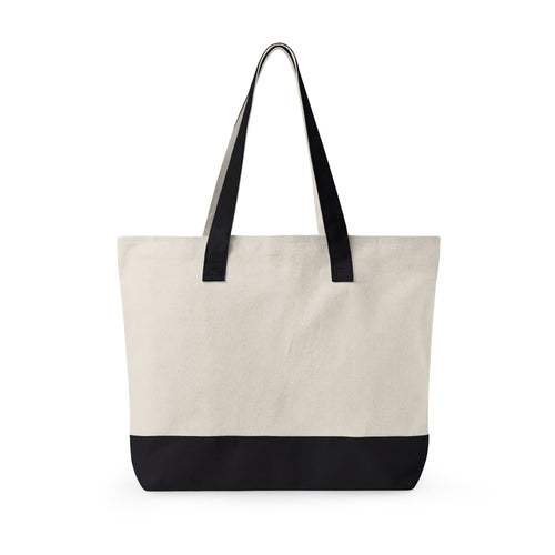 Canvas Tote Bag – Retro Skateboard Graphic Zippered Tote