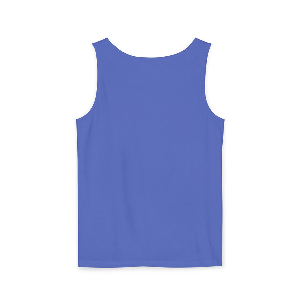 Past Curfew Comfort Colors Graphic Tank Top — Retro College Party Vibe
