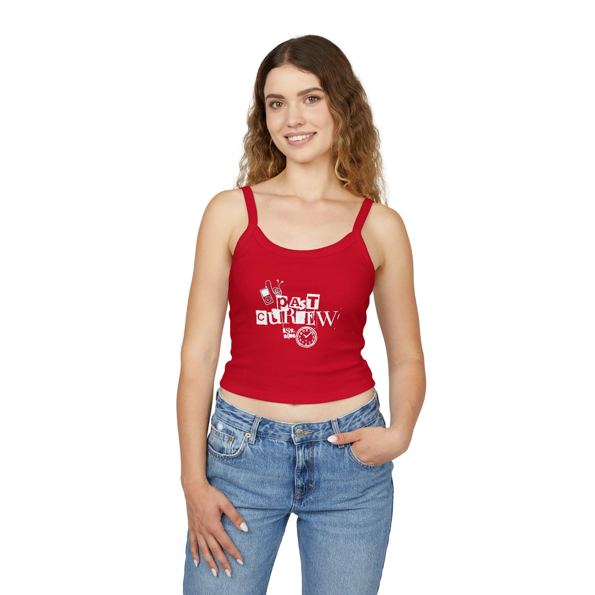 Past Curfew Spaghetti Strap Tank Top