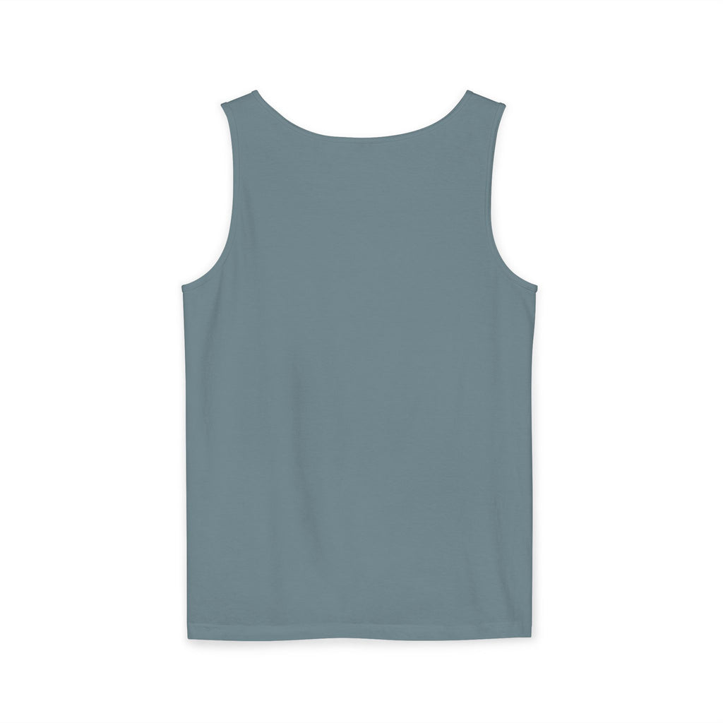 Past Curfew Comfort Colors Graphic Tank Top — Retro College Party Vibe
