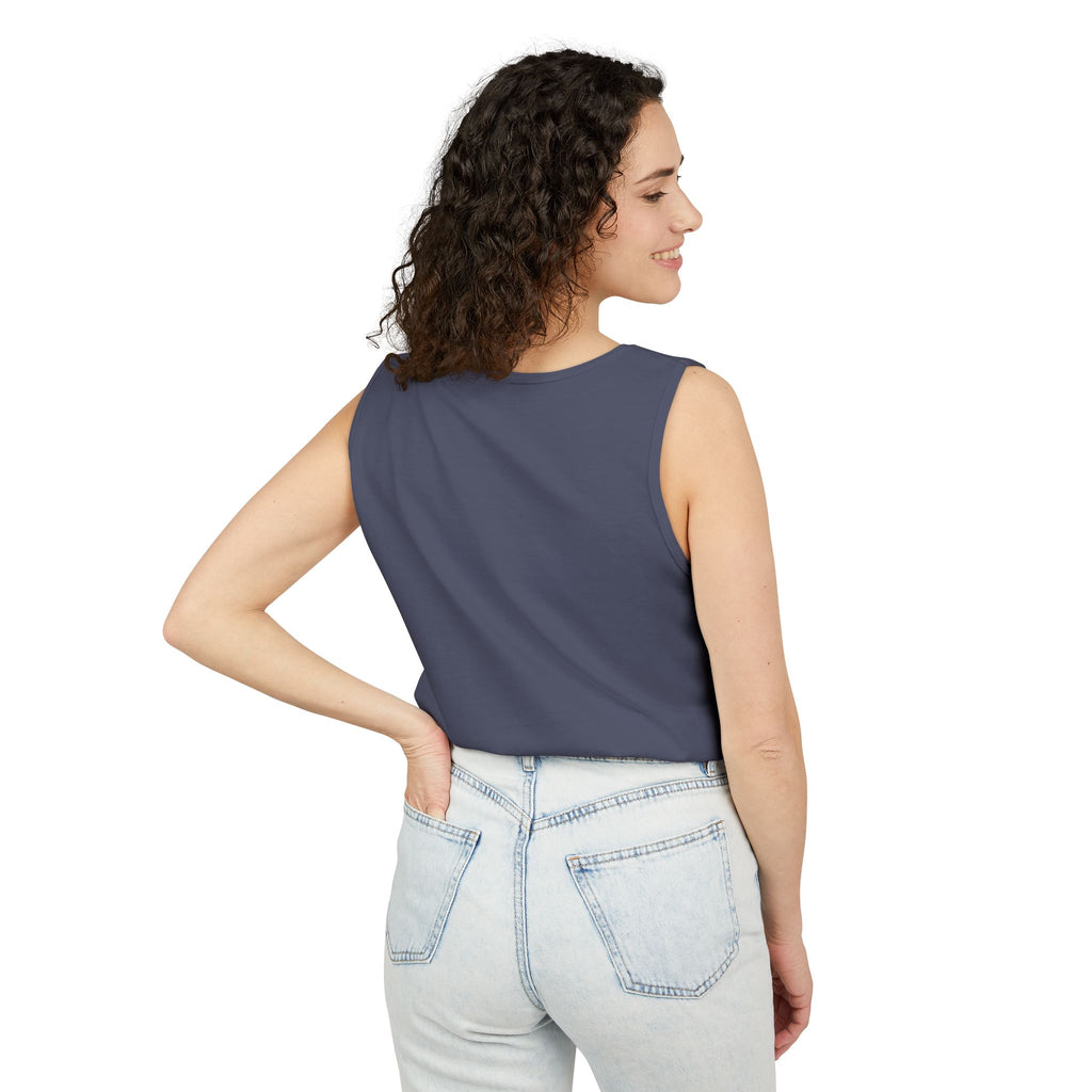 Past Curfew Comfort Colors Graphic Tank Top — Retro College Party Vibe
