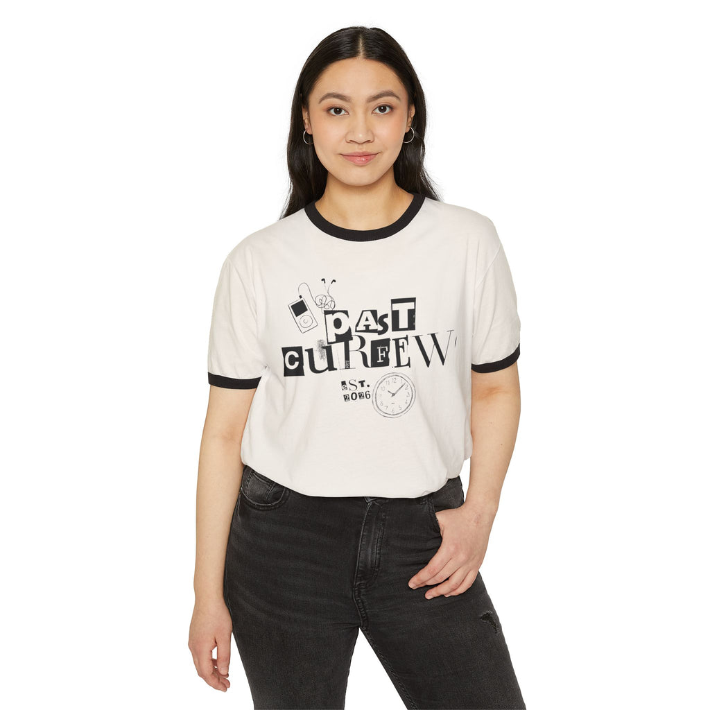 Past Curfew Ringer T‑Shirt — Retro Graphic Tee