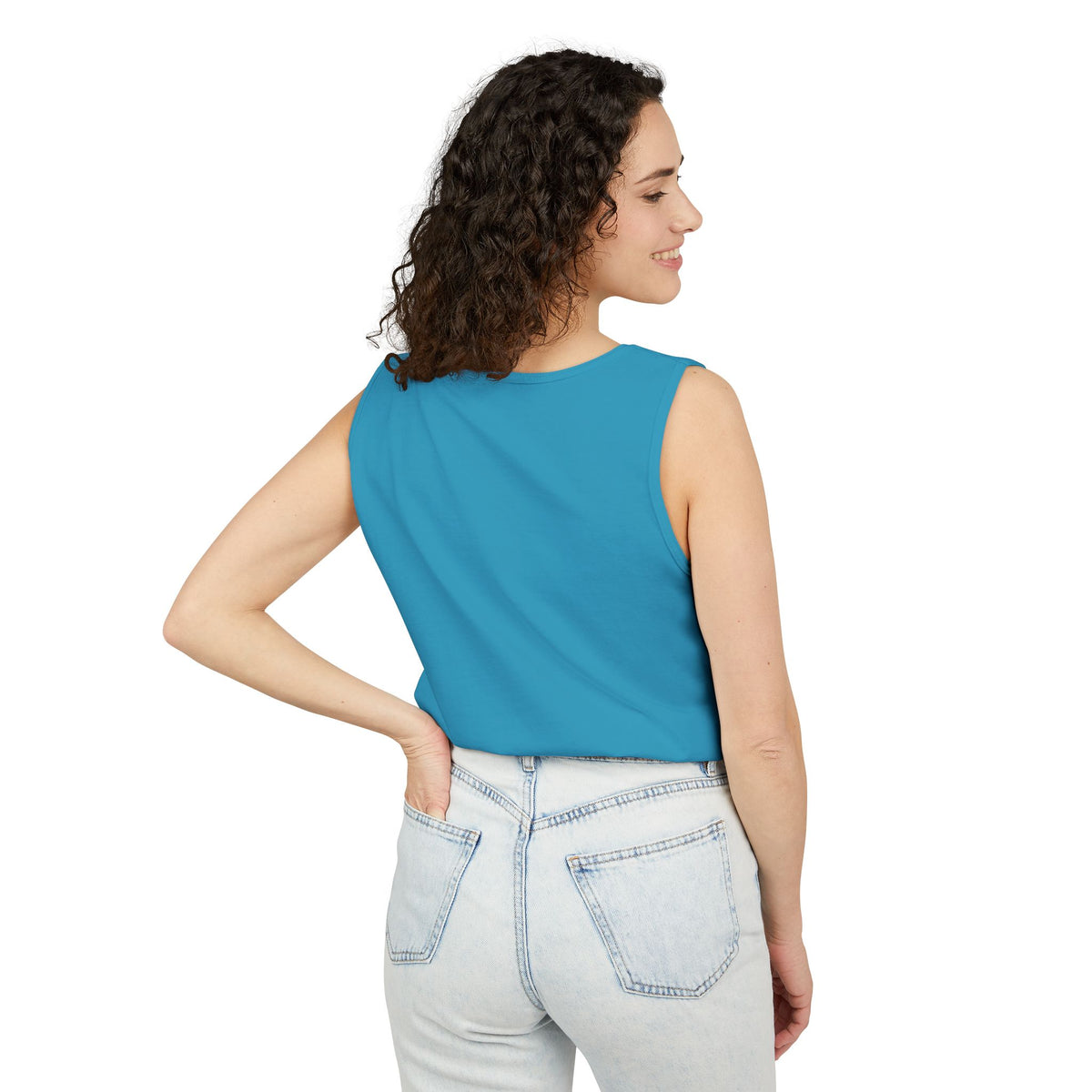 Past Curfew Comfort Colors Graphic Tank Top — Retro College Party Vibe