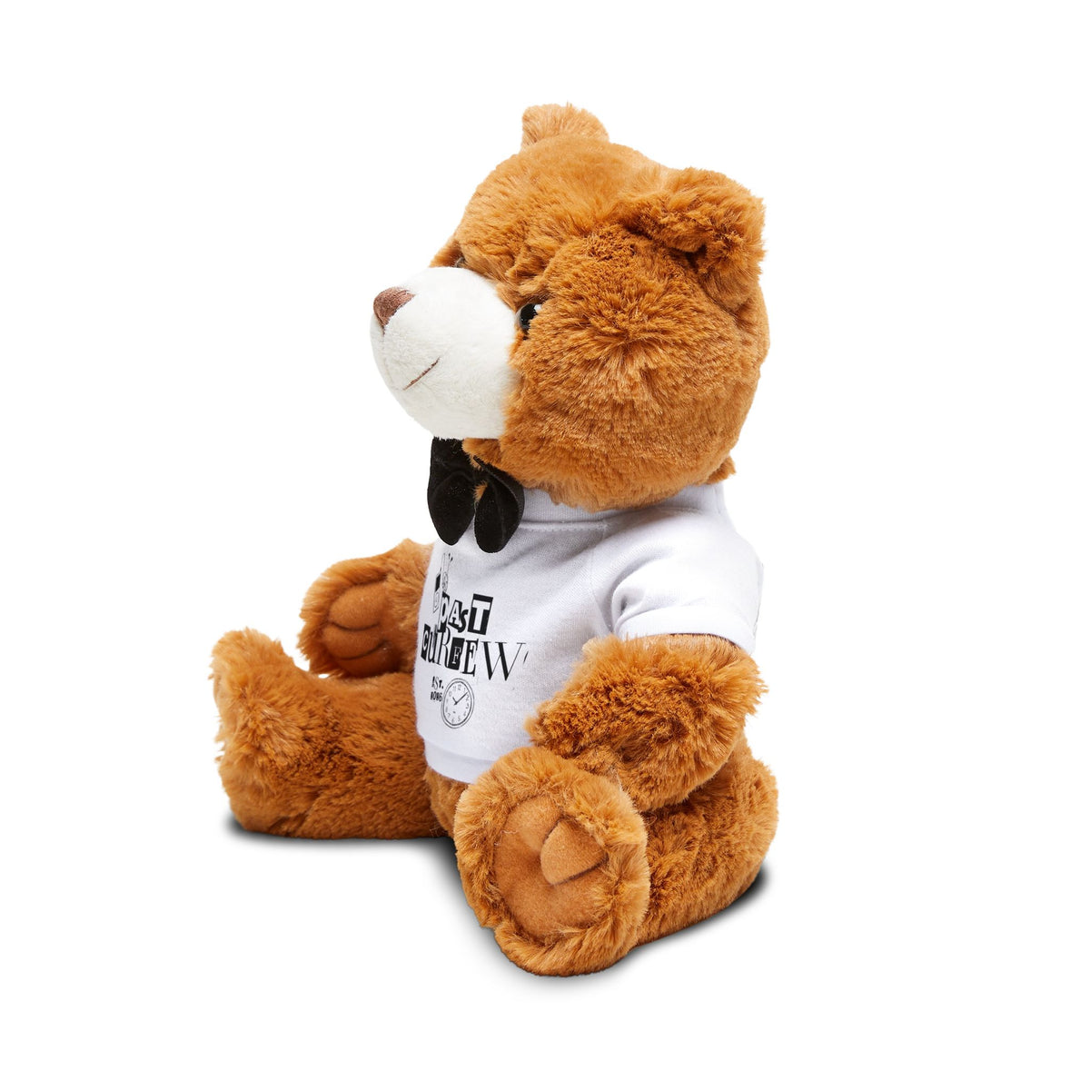 Plush Teddy Bear with 'Past Curfew' T‑Shirt