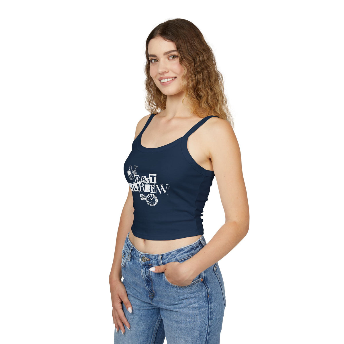 Past Curfew Spaghetti Strap Tank Top