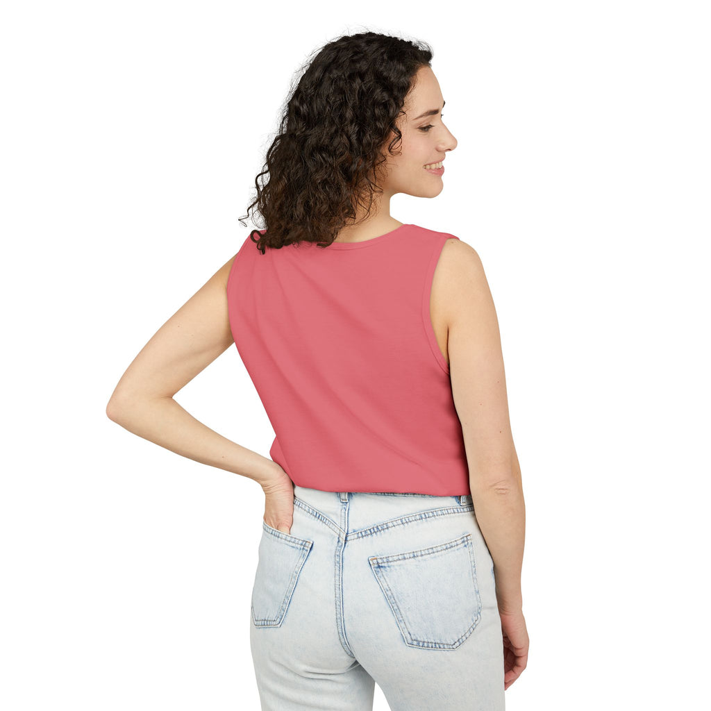 Past Curfew Comfort Colors Graphic Tank Top — Retro College Party Vibe
