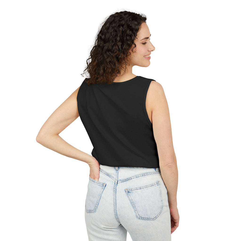 Past Curfew Comfort Colors Graphic Tank Top — Retro College Party Vibe