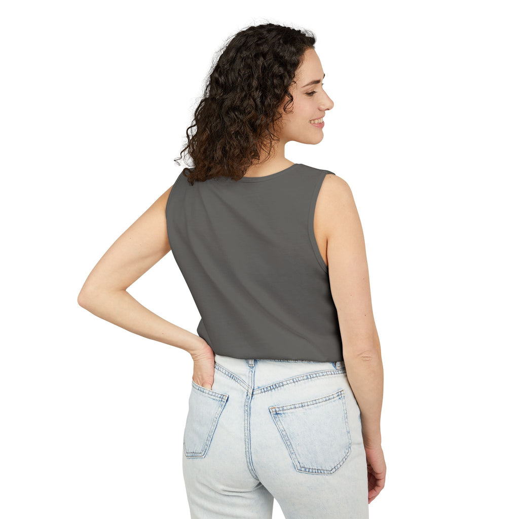 Past Curfew Comfort Colors Graphic Tank Top — Retro College Party Vibe
