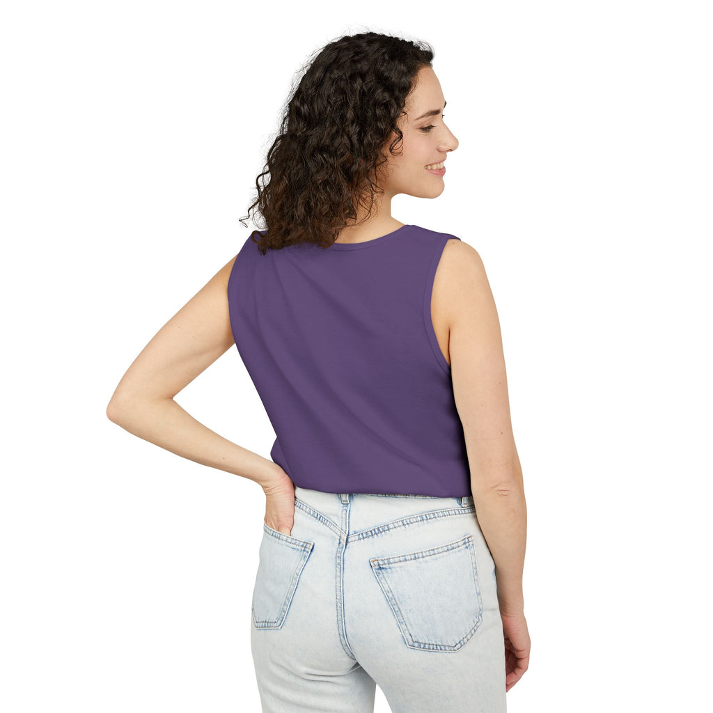 Past Curfew Comfort Colors Graphic Tank Top — Retro College Party Vibe