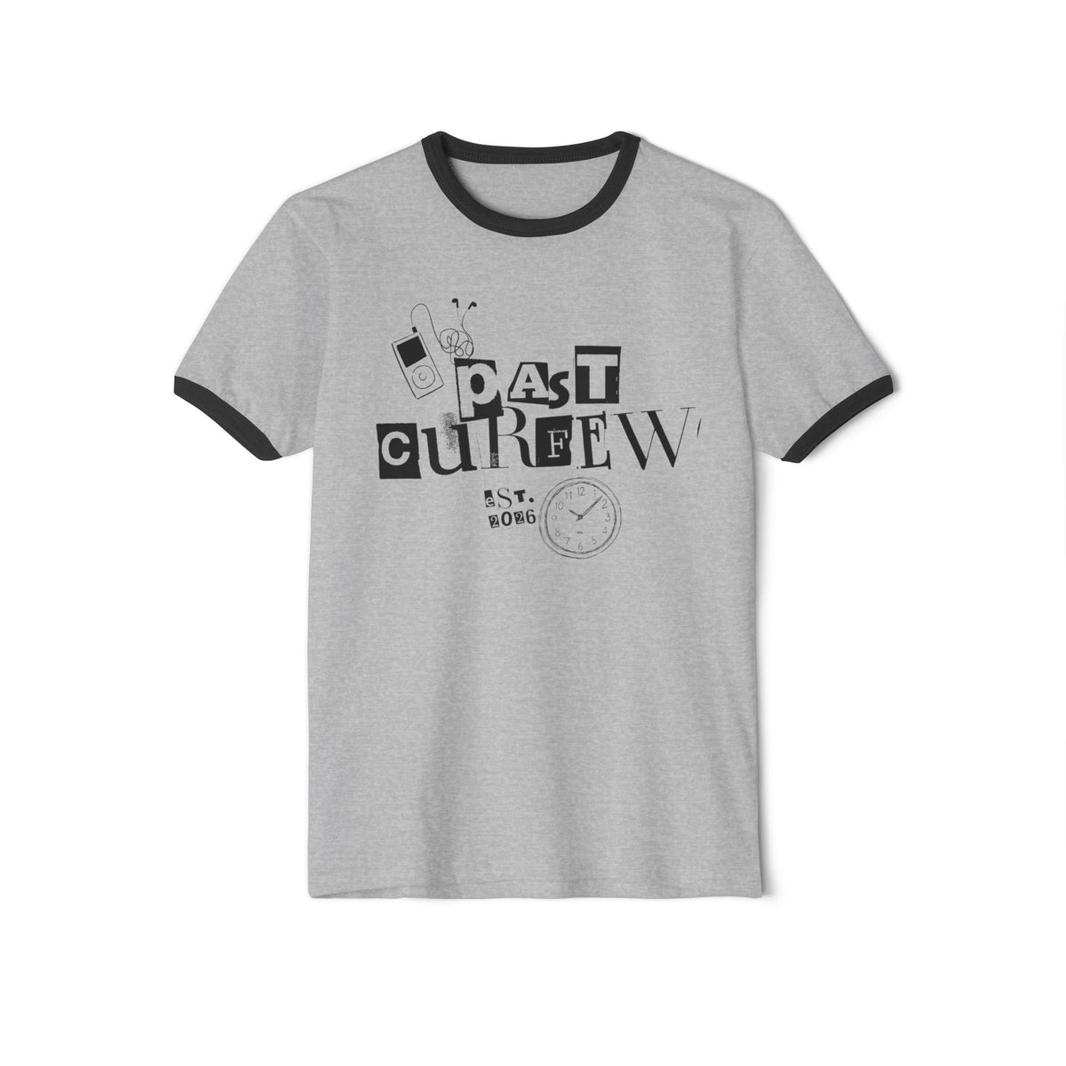 Past Curfew Ringer T‑Shirt — Retro Graphic Tee
