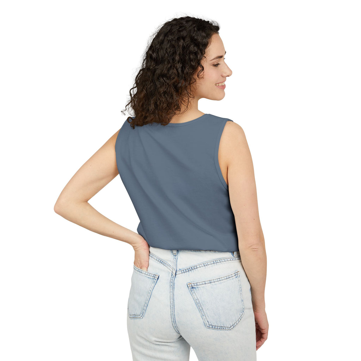 Past Curfew Comfort Colors Graphic Tank Top — Retro College Party Vibe