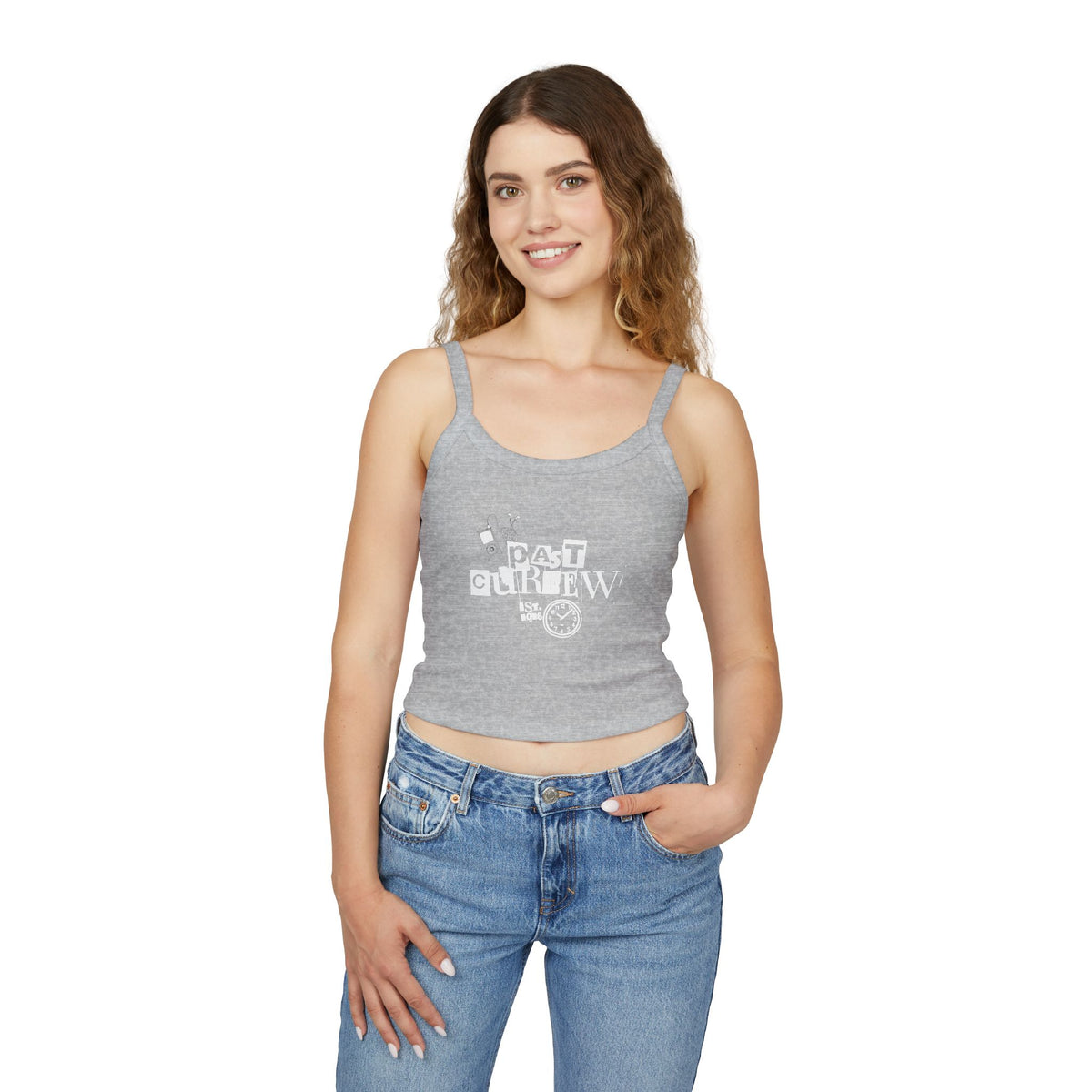 Past Curfew Spaghetti Strap Tank Top