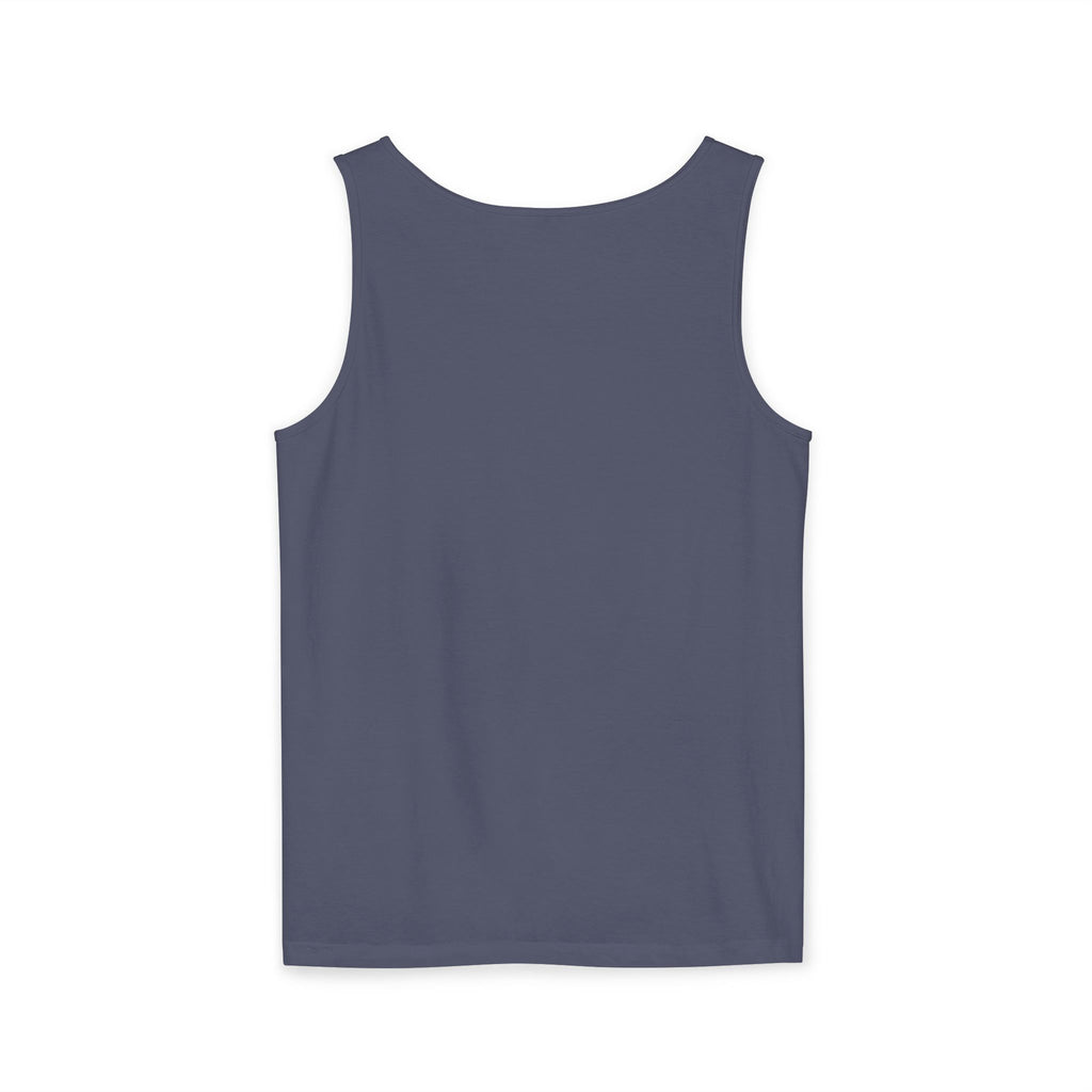 Past Curfew Comfort Colors Graphic Tank Top — Retro College Party Vibe
