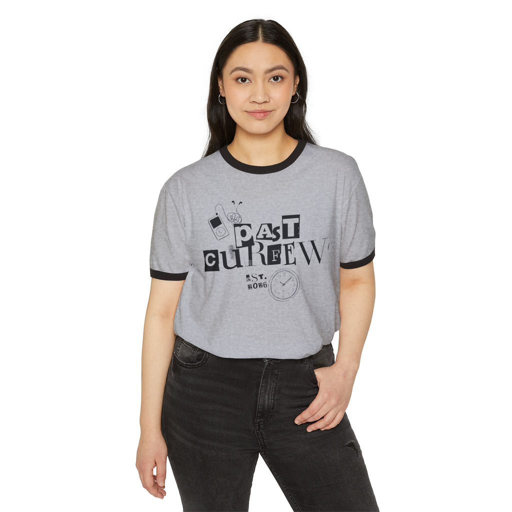 Past Curfew Ringer T‑Shirt — Retro Graphic Tee
