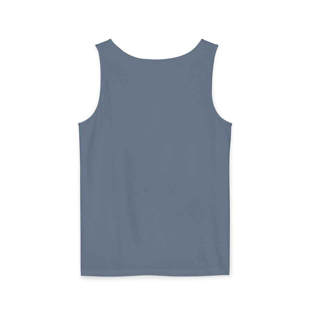 Past Curfew Comfort Colors Graphic Tank Top — Retro College Party Vibe