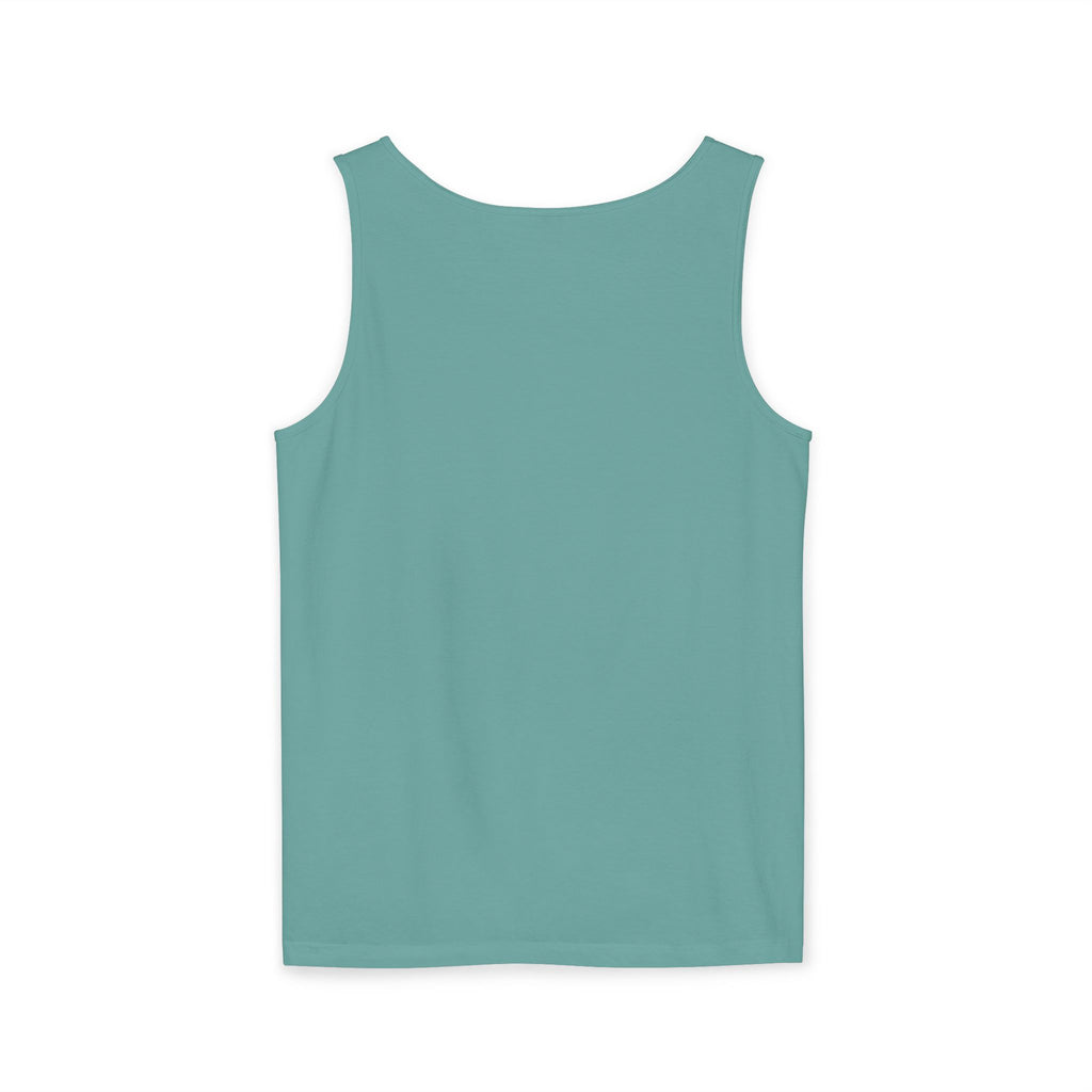 Past Curfew Comfort Colors Graphic Tank Top — Retro College Party Vibe