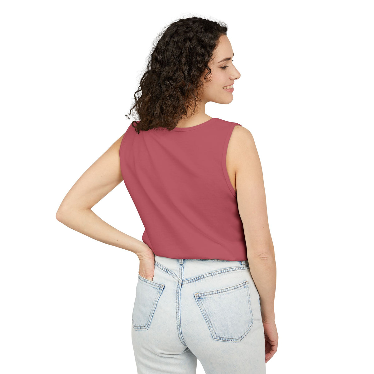 Past Curfew Comfort Colors Graphic Tank Top — Retro College Party Vibe
