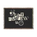 Past Curfew Woven Blanket — Retro Ransom-Note Design