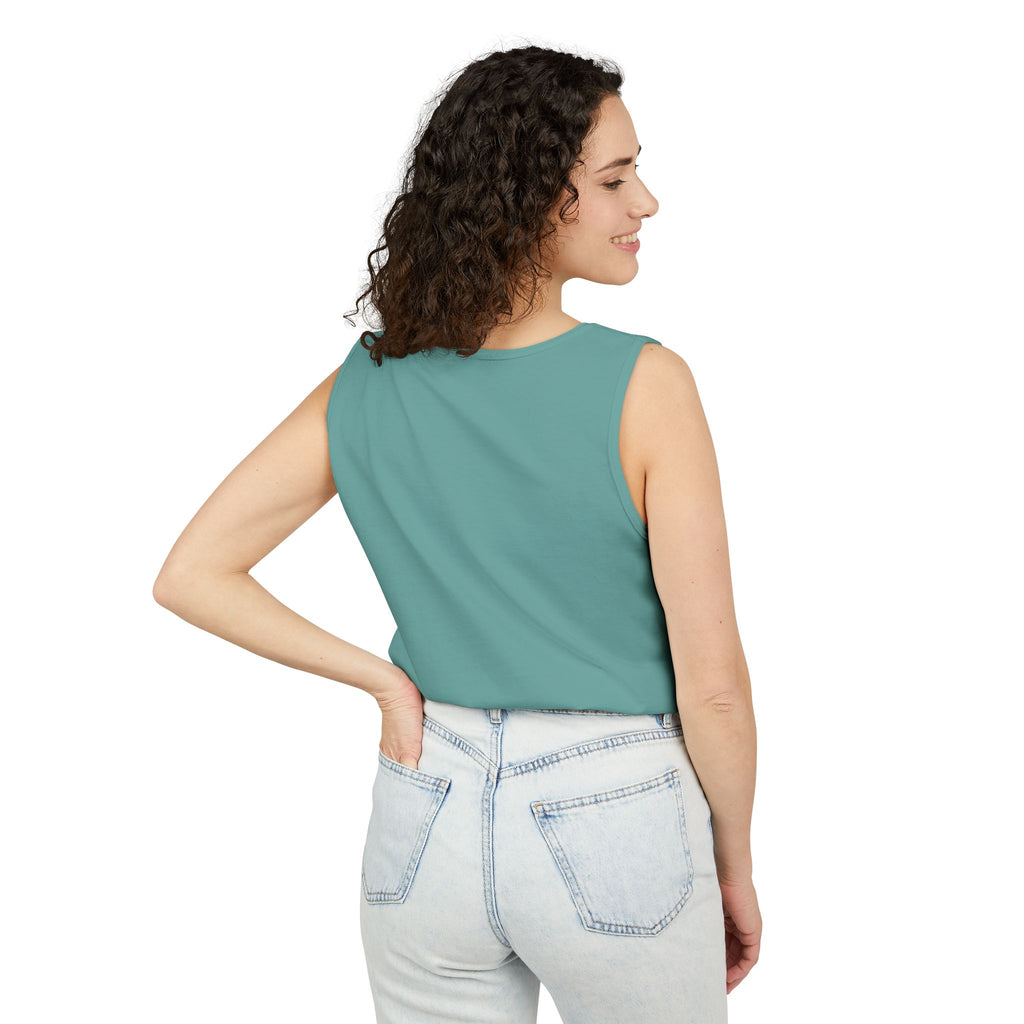 Past Curfew Comfort Colors Graphic Tank Top — Retro College Party Vibe
