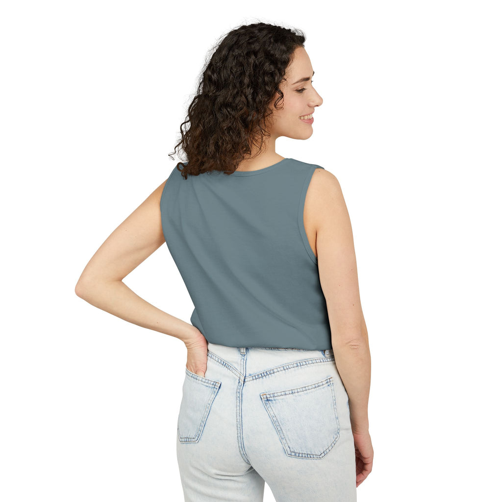 Past Curfew Comfort Colors Graphic Tank Top — Retro College Party Vibe