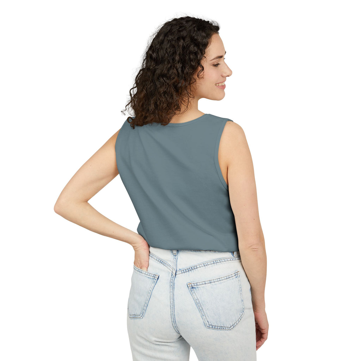 Past Curfew Comfort Colors Graphic Tank Top — Retro College Party Vibe
