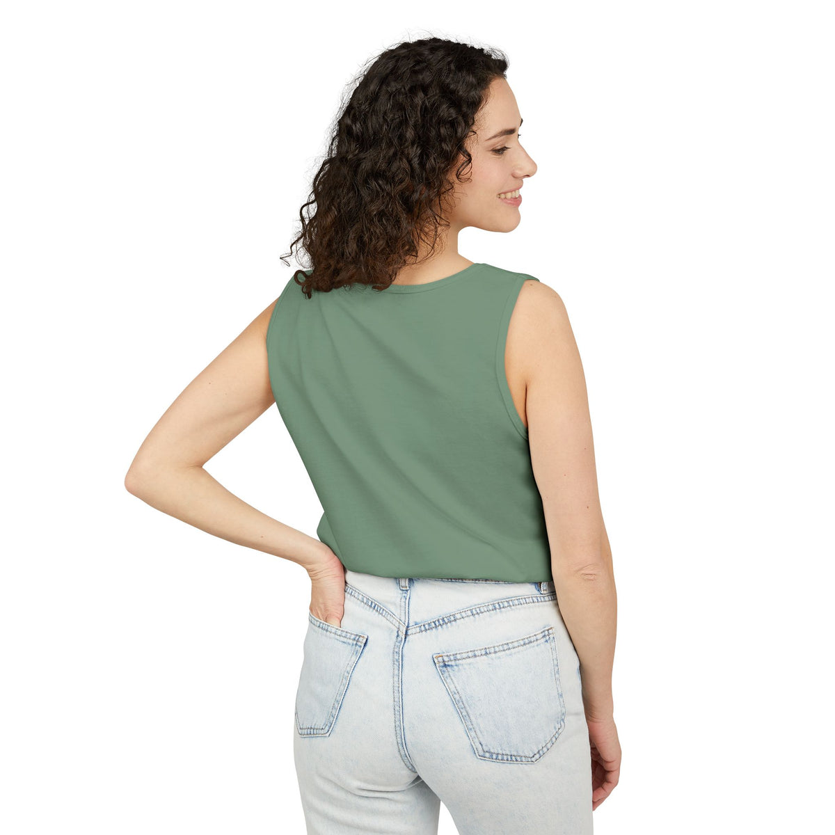 Past Curfew Comfort Colors Graphic Tank Top — Retro College Party Vibe