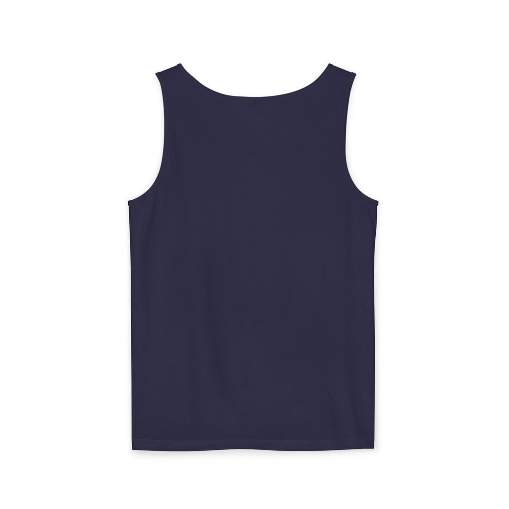 Past Curfew Comfort Colors Graphic Tank Top — Retro College Party Vibe